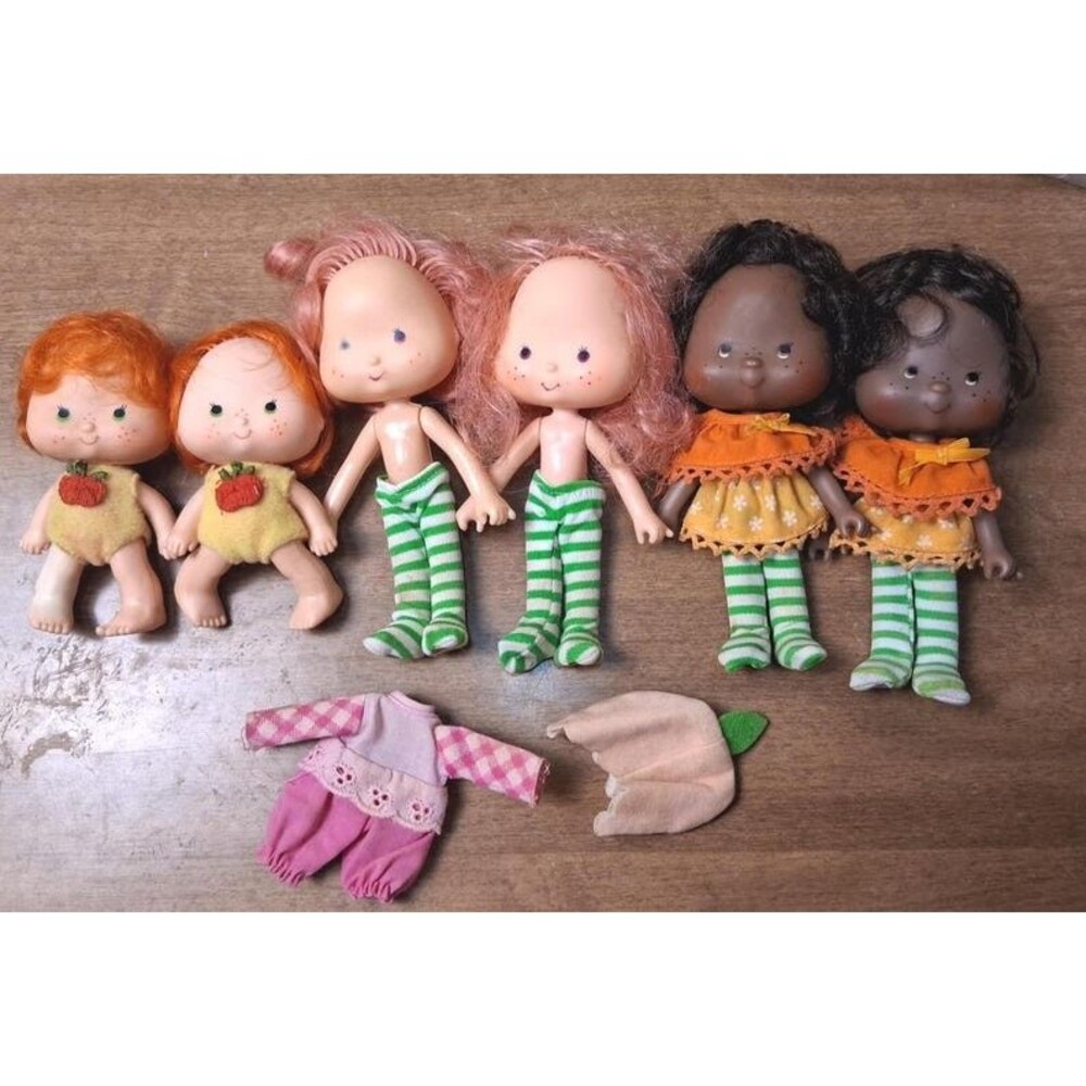 Vintage Strawberry Shortcake Dolls (6) Orange Blossom Apple Dumpling